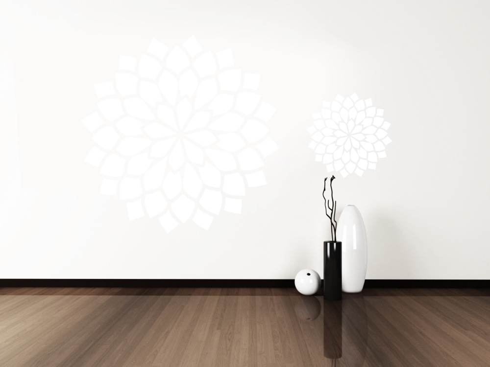 Abstraktní květ - Samolepka na zeď