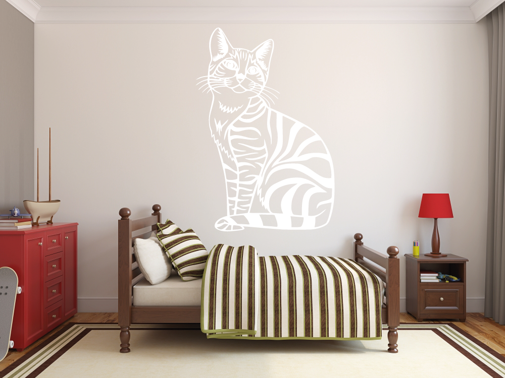 Kočka tygřice - Samolepka na zeď