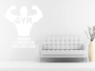 Gym - energie, síla a cvičení - samolepka na zeď