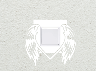Křídla lásky vypínač - zásuvka - Samolepka na zeď